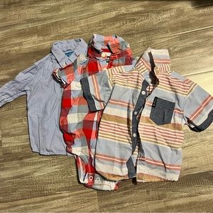 3 button downs - 12 month